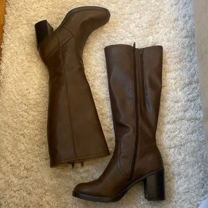 Brown boots tall